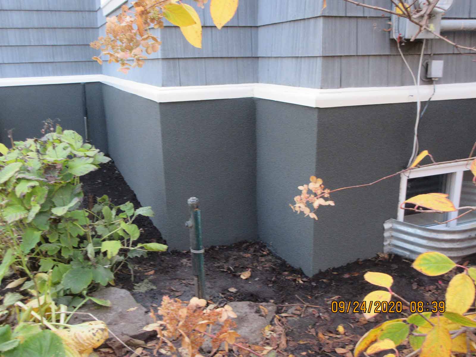 Après réparation de crépi - après